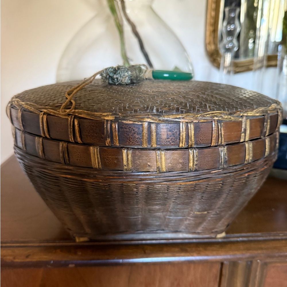 Handcrafted Brown Woven Basket